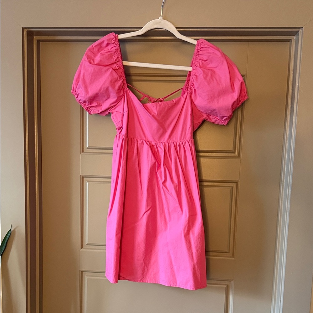 Le Lis Pink Puff Sleeve Mini Dress